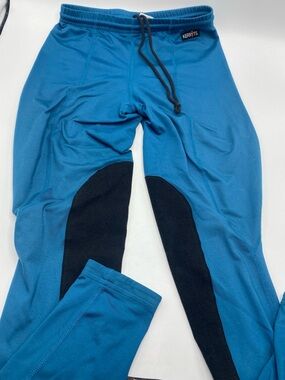 Kerrits Women's Breeches Leggings Synthetic Suede Riding Pants Blue Black Small